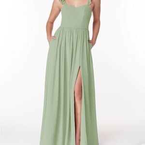 SOLD Elegant Green Bridesmaid Dress
